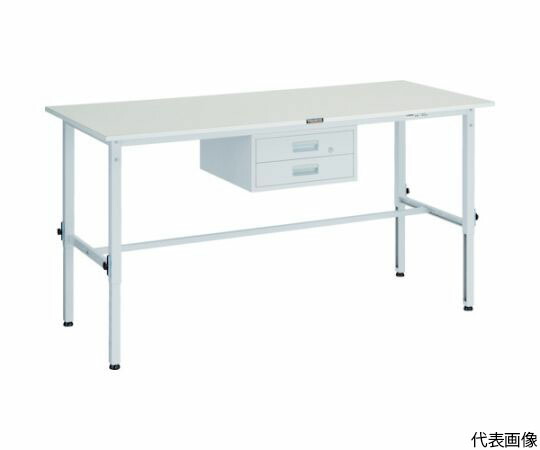 トラスコ中山 AEM型高さ調節作業台　1800X900　2段引出付　W色 AEM-1809F2 W 1台