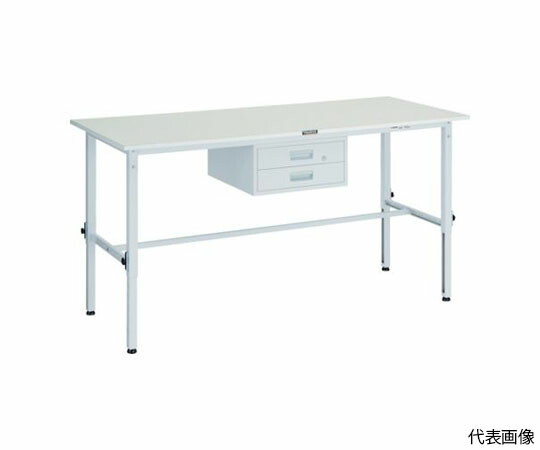 トラスコ中山 RAEM型高さ調節するやり方台 1800X900 2段引出付 W色 RAEM-1809F2 W 1台