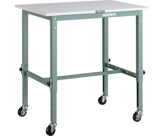 店内全品ポイント5倍★要エントリー★トラスコ中山 AEM型高さ調節作業台　900X600　φ75キャスター付 AEM-0960C75 1台｜Shop de clinic店