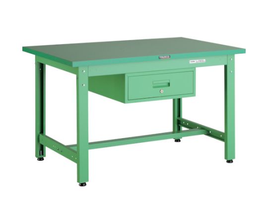 トラスコ中山 GWP型作業台　900X600XH740　1段引出付　YG色 GWP-0960F1 YG 1台