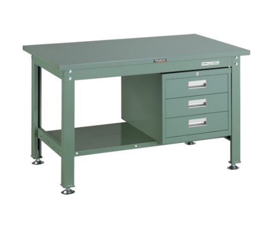 トラスコ中山 SHW型やり方台 1200X750XH740 3段引出付 緑 SHW-1200D3 GN 1台