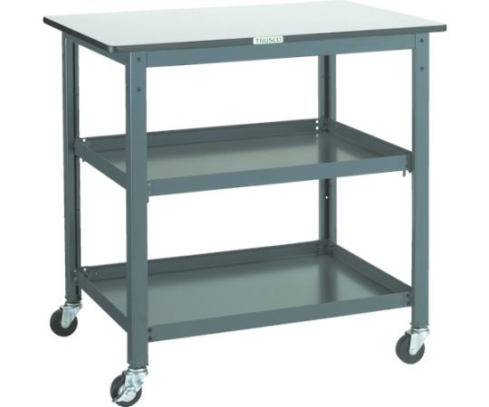 トラスコ中山 WHT型作業台補助テーブルワゴン　900X600XH900 WHT-6090H 1台 42,561円