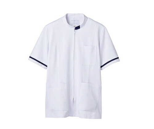 住商モンブラン ジャケット メンズ 半袖 白／ネイビー 72-858 3L 1枚 5,527円
