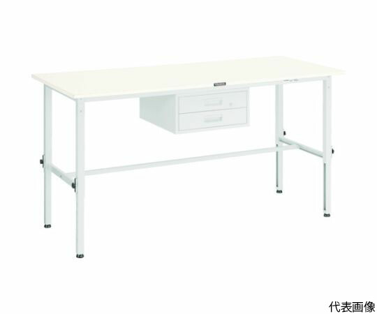 トラスコ中山 AEM型高さ調節するやり方台 1800X750 2段引出付 GN色 AEM-1800F2 1台