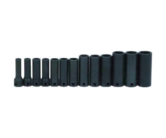 WILLIAMS 3/8ドライブ ディープソケットセット 6角 13個 インパク JHWMS-12-13H 1セット(13個入)