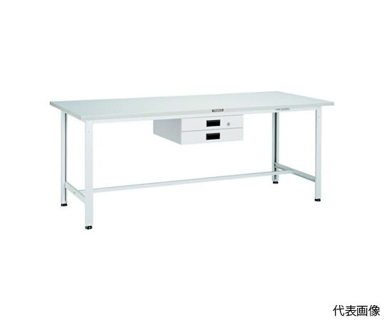 トラスコ中山 RAE型作業台　1800X900XH740　薄型2段引出付 RAE-1809UDK2W 1台