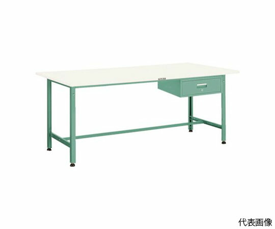 トラスコ中山 SAE型作業台 900X600XH740 1段引出付 DG色 SAE-0960F1 DG 1台