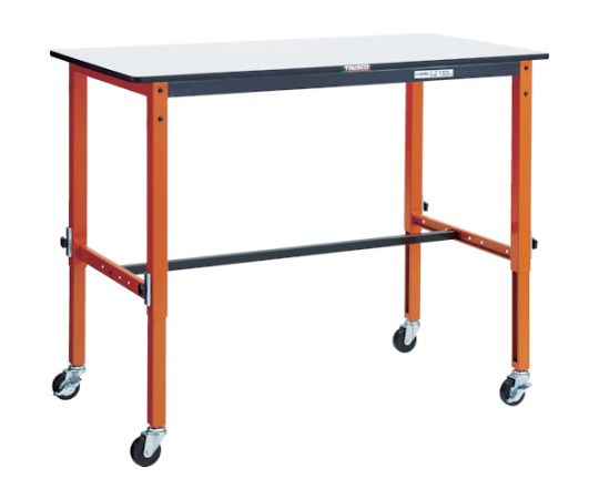 トラスコ中山 高さ調整式作業台 TFAEM型 1200X600 Φ75車輪付 TFAEM-1260C75 1台