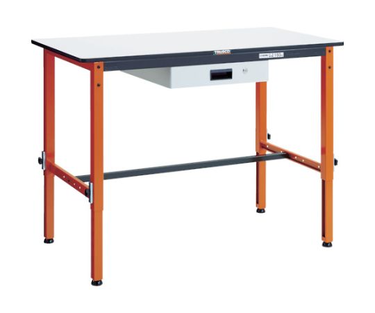 トラスコ中山 高さ調整式作業台 TFAEM型 薄型1段引出付 1200X600 TFAEM-1260UDK1 1台