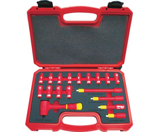 トラスコ中山 絶縁ソケットレンチセット（6角タイプ）差込角6.35mm TZSW2-18S 1セット 31,179円