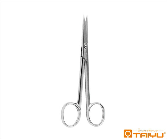 TAIYU（大祐医科工業） 外科抜糸剪刀 鈎無 反 ネジ止 全長13.5cm TY-151B 1本｜Shop de clinic店