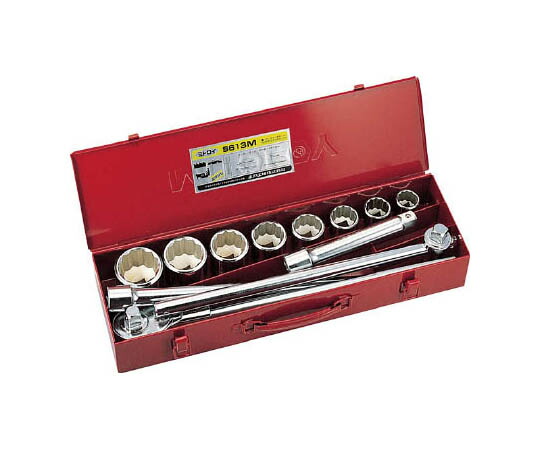 ミトロイ（水戸工機） 3/4 ソケットレンチセット メタルケースセットmm8コマ13点 S613M 1セット