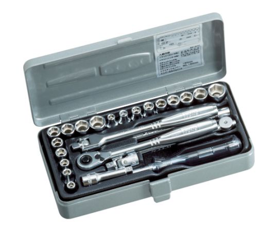TONE ソケットレンチセット 6角タイプ 差込角6.35mm 25点セット S2187C 1セット