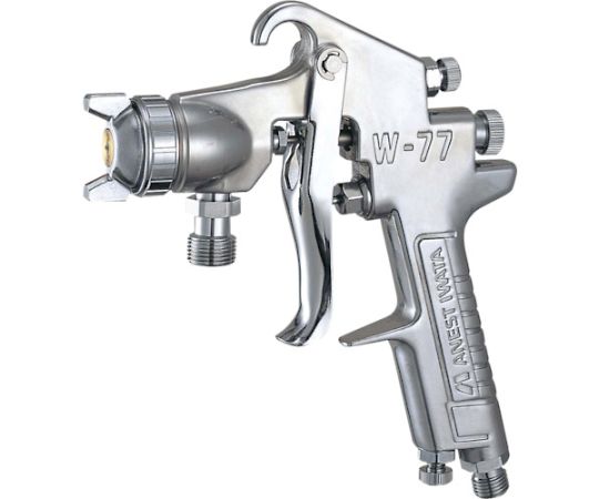 アネスト岩田 中形スプレーガン 圧送式 ノズル口径 Φ1.2 空気使用量420L/min W-77-02 1台 21,165円