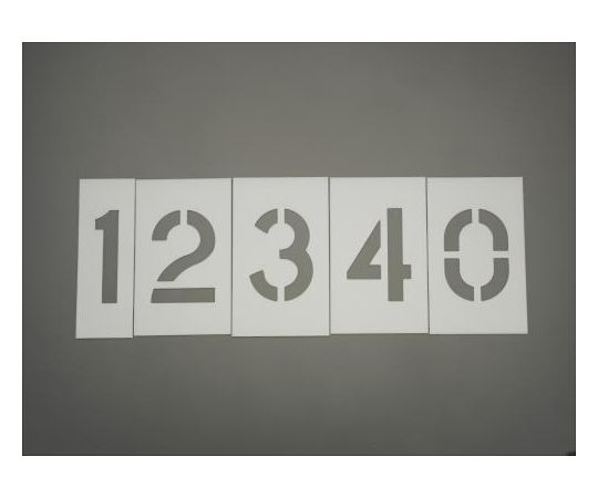 エスコ ステンシルプレート(プラスチック) 約152mm (12枚組) EA591BX-70 1セット