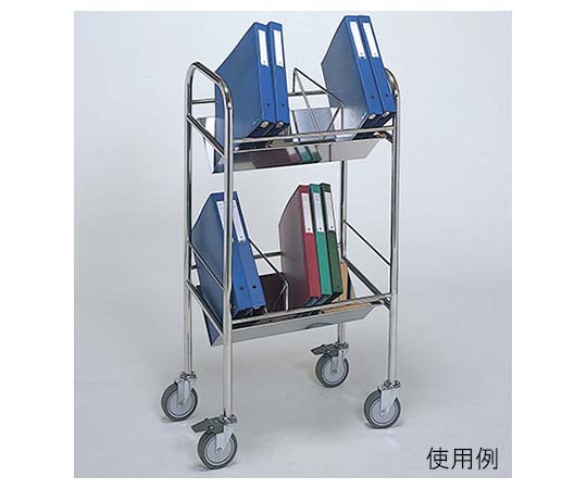 柏ステンレス鋼実業 カルテ手押し車 (30冊用) 2段 ｶﾙﾃﾜｺﾞﾝMK-301 1個