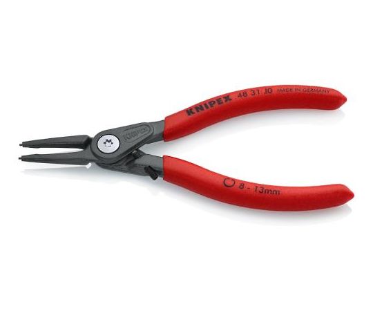 エスコ 穴用スナップリングプライヤー(ストッパー付) 8-13mm EA590AL-0 1丁