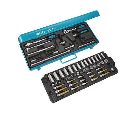 店内全品ポイント5倍★要エントリー★HAZET ソケットレンチセット(差込角9.5mm) メタルケース入り 888ZN 1セット｜Shop de clinic店