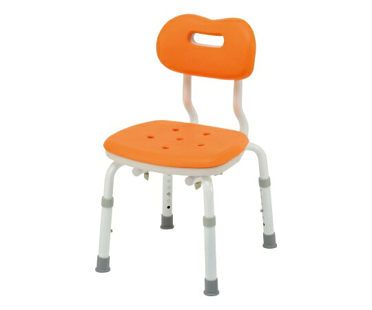 店内全品ポイント5倍★要エントリー★シャワーチェア　ユクリア　コンパクトスツール背付N　オレンジ PN-L41121D パナソニックエイジフリー｜Shop de clinic店
