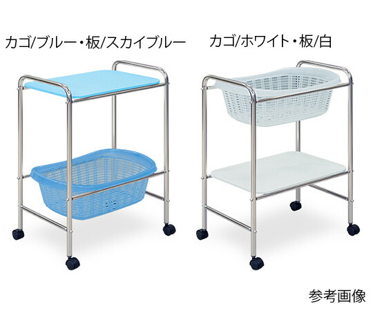 高田ベッド S型レザー棚付脱衣カゴ 幅52.5×奥行37×高さ75.5cm アイボリー TB-73-14 1台