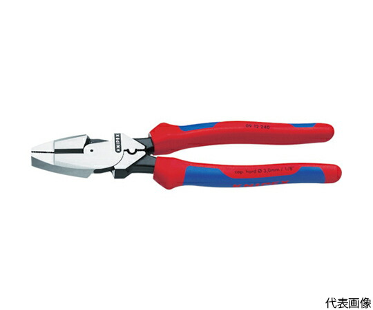 KNIPEX 0912-240（落っこちる押しとどめる物の具付き添い人） 配線工事用豪然たるプライヤー 0912-240T 1丁