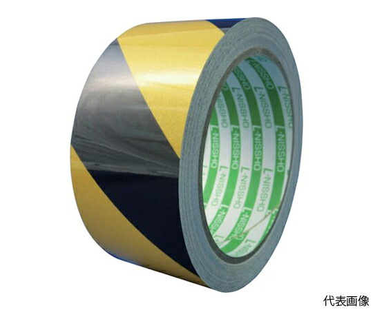 日東エルマテリアル 再帰反射テープ 150mm×10m イエロー/ブラック HT-150YB 1巻