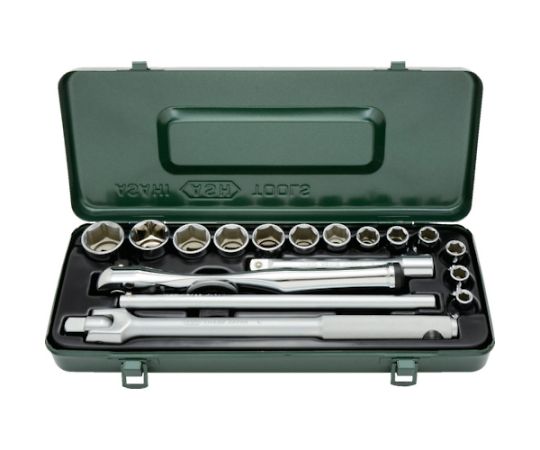 旭金属工業 レボウェイブ6角ソケットレンチセット12.7□×18PCS VJS4231 1セット