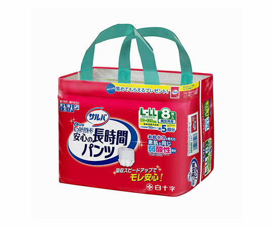 白十字 サルバやわ楽パンツしっかり長時間　L～LL　8枚入×6袋 35496 1ケース(8枚×6袋入) 6,202円