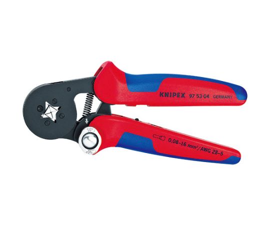 KNIPEX 挙げ句の果て衣袂用自動小銃合わせる圧着プライヤー 9753-04 1丁