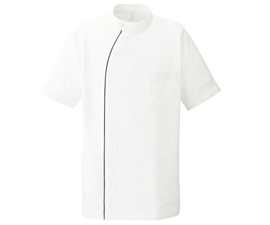 店内全品ポイント5倍★要エントリー★KAZEN メンズジャケット半袖 ホワイトxネイビー S YW52-1 S 1枚|Shop de clinic店