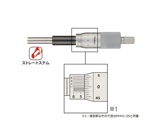 ミツトヨ マイクロメータヘッド　151-222 MHH1-25V 1個