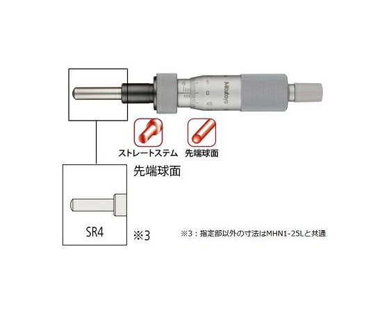 ミツトヨ マイクロメータヘッド 150-803 MHN3-25L 1個