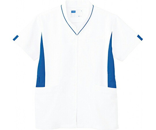 店内全品ポイント5倍★要エントリー★WHISEL（自重堂） 男女兼用スクラブ　ホワイトブルー　3L WH12085 1枚｜Shop de clinic店