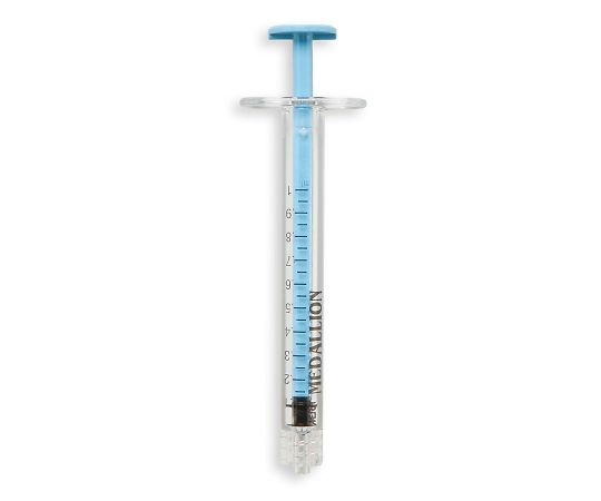 取りえ医学的 メダリオンシリンジ 1mL 薄青 MSS011-LBE 1箱(25個入)