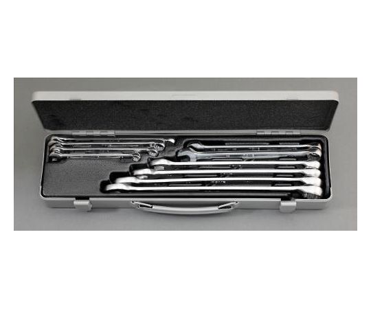 エスコ 片目片口スパナ　10本組/8-22mm EA614H-1 1セット 11,569円