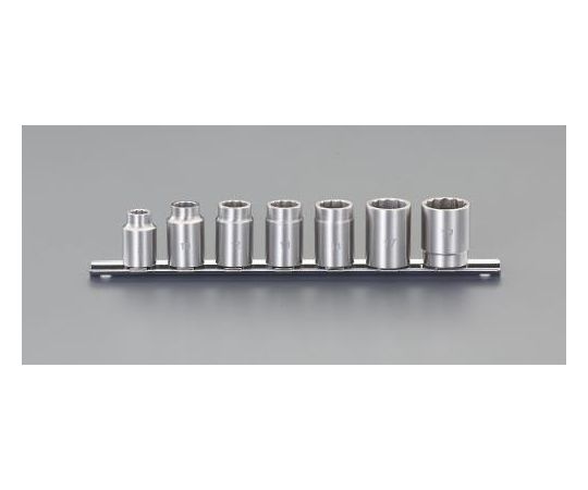 エスコ ソケット仕掛ける（ステンレス鋼製） 3/8\"DR/7個組 EA618SA-100 1仕掛ける"