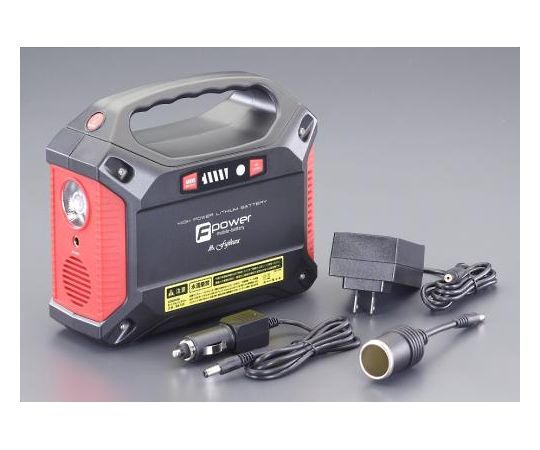エスコ ポータブル電源　AC100V・DC12V・USB EA812HF-4 1個