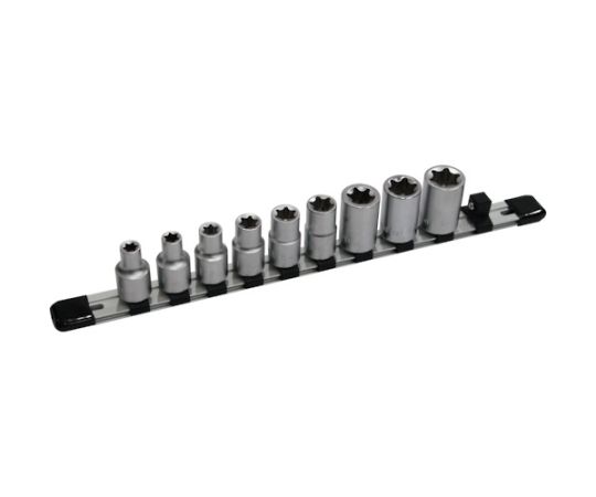 TONE ヘックスローブソケットセット E型トルクスソケットセット（保持者付） 差込角12.7粍 HTXE409 1仕掛ける