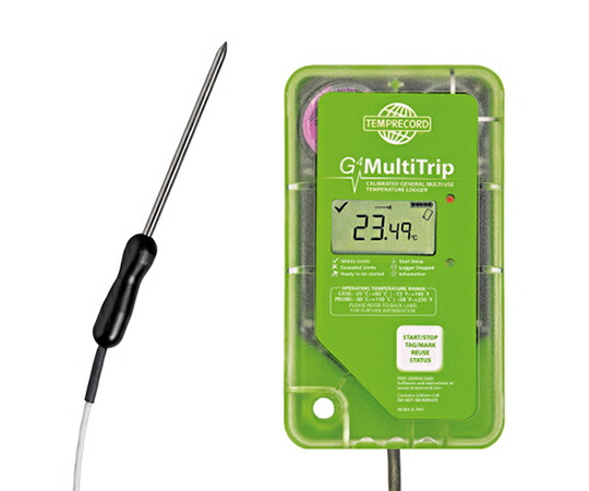 TEMPRECORD G4 Multitrip Data Logger P/Handle 12inchプローブ付き添い人 95GBSGAP3P 1個