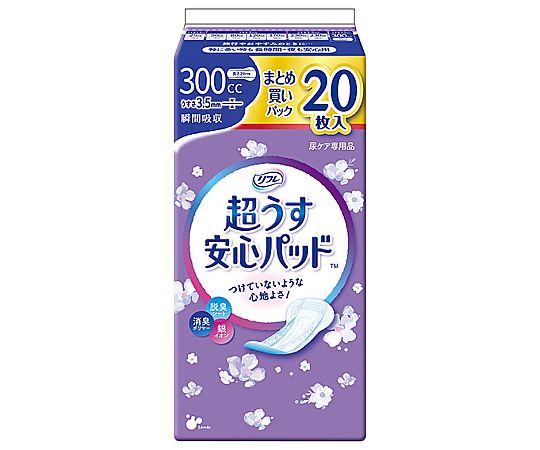 リブドゥコーポレーション リフレ　超うす安心パッド　まとめ買いパック　300cc　20枚×18袋 18421 1ケース(20枚×18袋入)