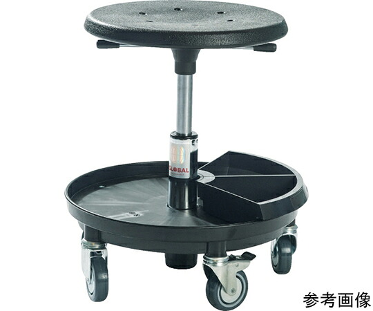店内全品ポイント5倍★要エントリー★Global Stole SIGMA 400P 工具トレー付作業チェア 樹脂製ベース 座高37~50cm 2030013000 1脚|Shop de clinic店