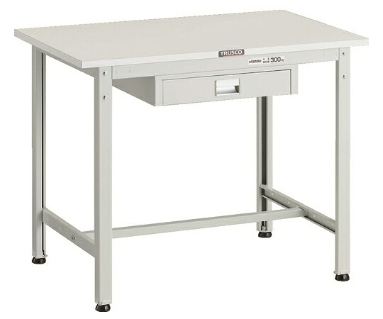 トラスコ中山 AE型軽量作業台　900X600　薄型1段引出し付　W色 AE-0960UDC1 W 1台