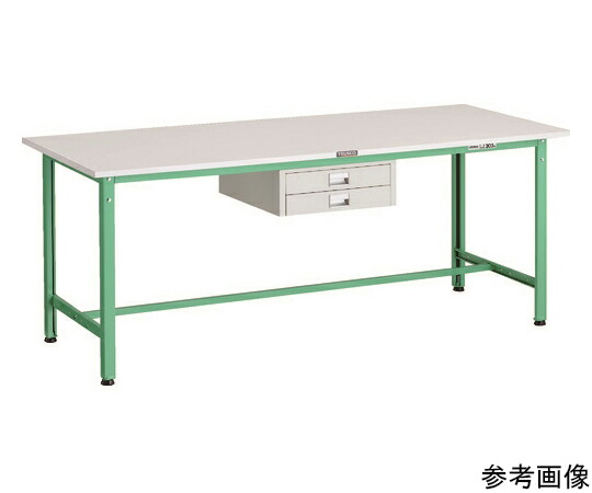 トラスコ中山 AE型軽さ御役目台 1800X750 薄型2段抽き出し付 YG色 AE-1800UDC2 YG 1台