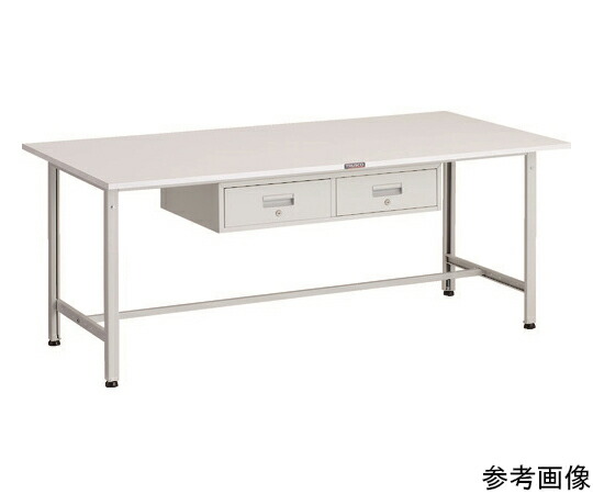 トラスコ中山 AE型進め方台 1800X900XH740 2列抽き出し付 W色 AE-1809FL2 W 1台