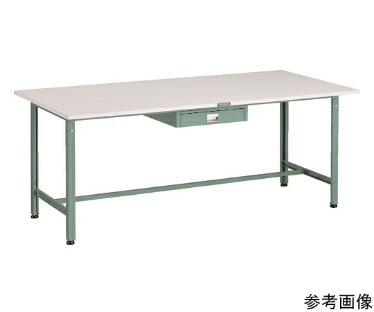 トラスコ中山 AE型作業台　1800X900　薄型1段引出し付　GN色 AE-1809UDC1 1台