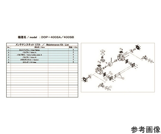 店内全品ポイント5倍★要エントリー★アルバック 真空ポンプ用メンテナンスキッド DOP-400SB用 DOP-400SB MAINTENANCEKIT 1式|Shop de clinic店
