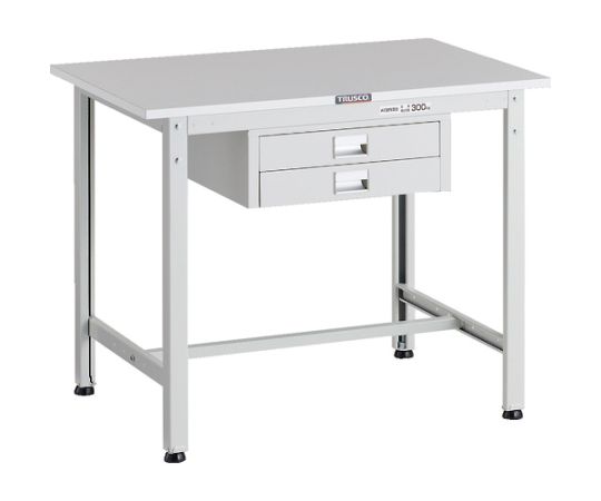 トラスコ中山 RAE型軽量作業台 900X600 薄型2段引出し付 W色 RAE-0960UDC2 W 1台