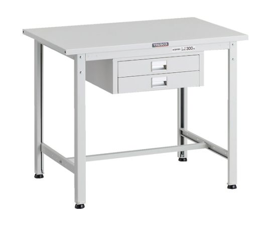 トラスコ中山 SAE型軽量作業台　900X600　薄型2段引出し付　W色 SAE-0960UDC2 W 1台