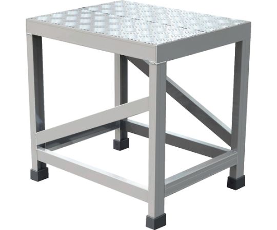 トラスコ中山 アルミ製溶接一体構造型作業台　縞板タイプ　一段（完成品）　W500×D400×H500 WTDBC-5450 1台