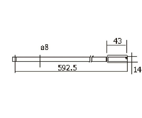 日本の首都委しい 横ぞっぽう用高硬直手（長物位置づける） 全長592.5粍 DM83512 1個